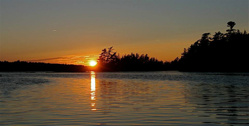 Sunset of Kejimkujik Lake, Kejimkujik National Park.: Photograph by Katie McLean for the Clean Annapolis River Project